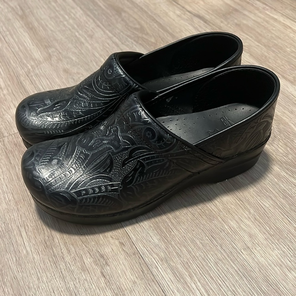 Professional Black Tooled Dansko Shoes